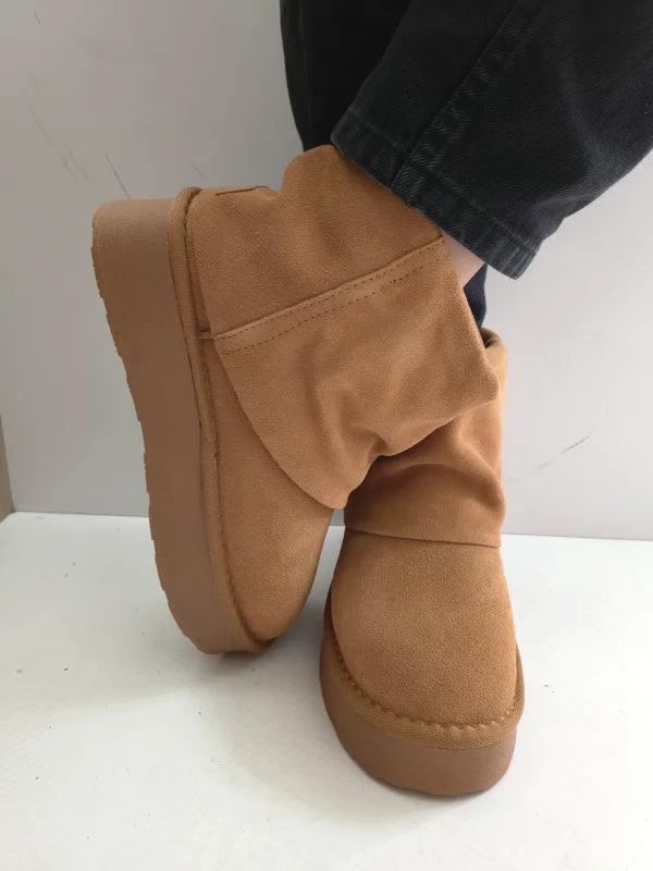 GHETE CASUAL DAMA PASS 870003B 04-I CAMEL VELUR - imagine 5