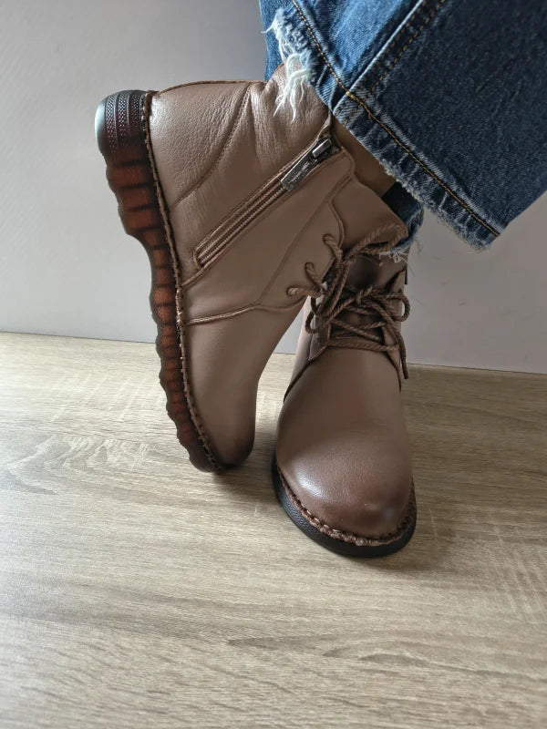 GHETE CASUAL DAMA PASS 870026B M2-N CAMEL (GREJ) - imagine 5
