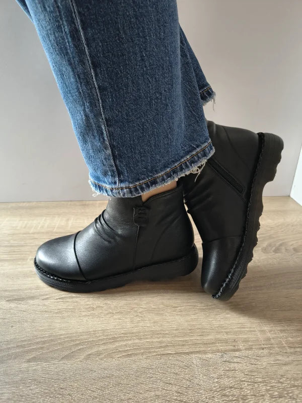 GHETE CASUAL DAMA PASS 870027A 01-N NEGRE - imagine 2