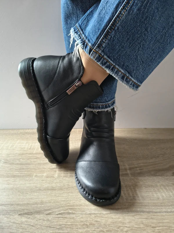 GHETE CASUAL DAMA PASS 870027A 01-N NEGRE - imagine 4