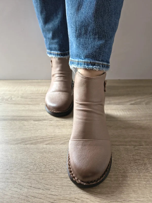 GHETE CASUAL DAMA PASS 870027C M2-N CAMEL (GREJ) - imagine 4