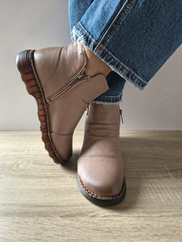 GHETE CASUAL DAMA PASS 870027C M2-N CAMEL (GREJ) - imagine 5