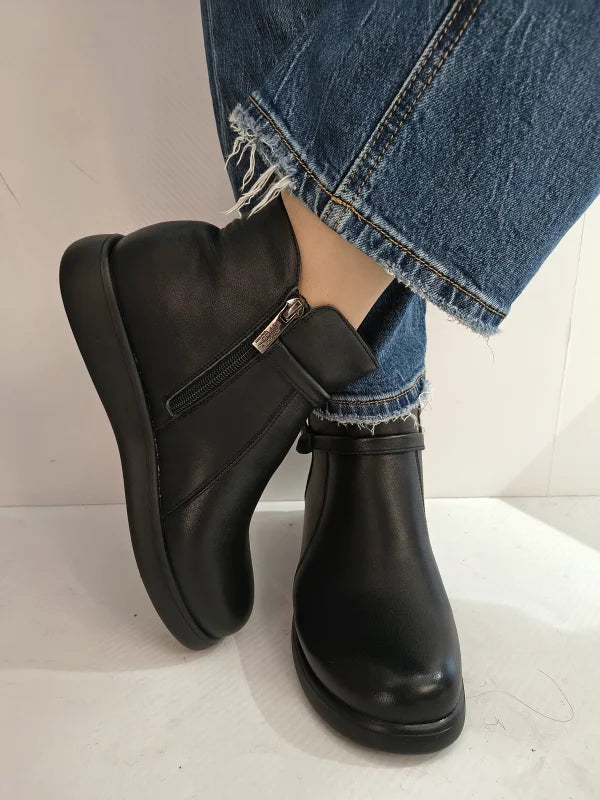GHETE CASUAL DAMA PASS 970003A 01-N NEGRE - imagine 5