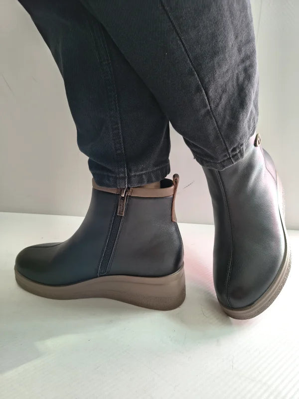 GHETE CASUAL DAMA PASS 970010A 01-N NEGRE CU GREJ