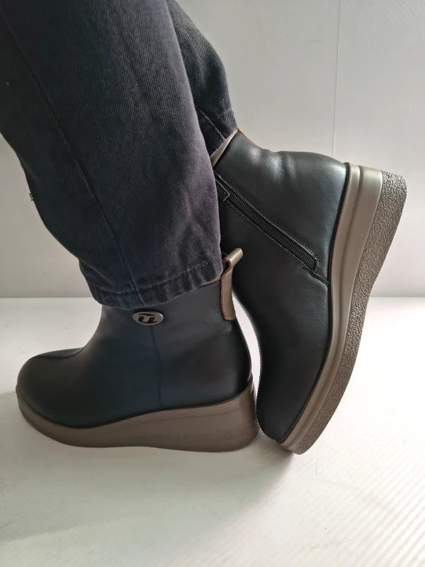 GHETE CASUAL DAMA PASS 970010A 01-N NEGRE CU GREJ