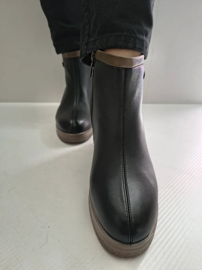 GHETE CASUAL DAMA PASS 970010A 01-N NEGRE CU GREJ