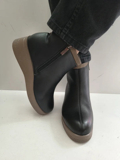 GHETE CASUAL DAMA PASS 970010A 01-N NEGRE CU GREJ