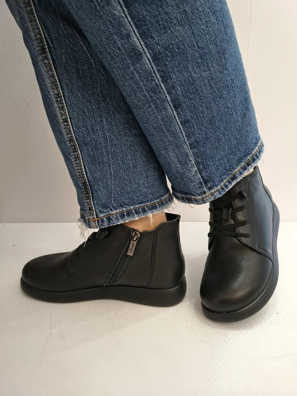GHETE CASUAL DAMA PASS 970016A 01-N NEGRE - imagine 2