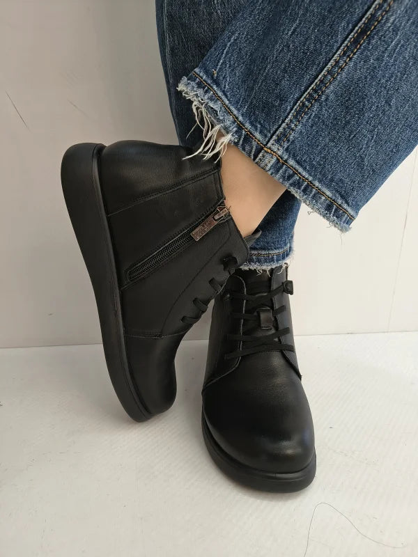 GHETE CASUAL DAMA PASS 970016A 01-N NEGRE - imagine 5
