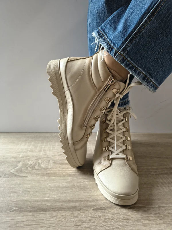 GHETE CASUAL DAMA PIKOLINOS W3W-8564C11 CREM MARFIL - imagine 5