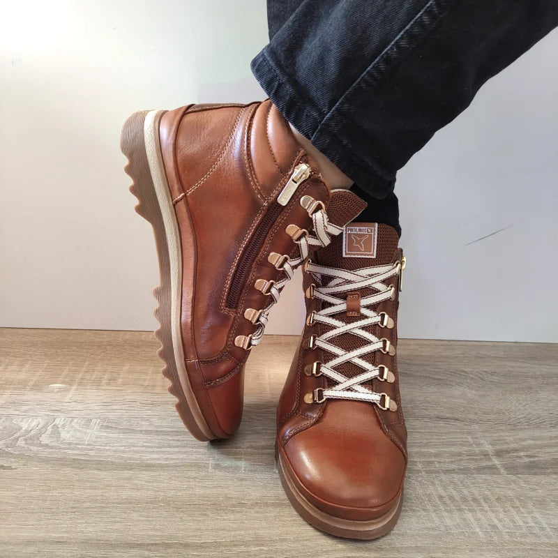 GHETE CASUAL DAMA PIKOLINOS W3W-8564 MARO BRANDY - imagine 4