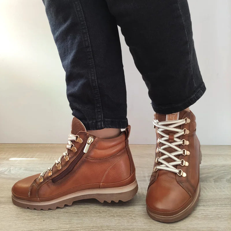 GHETE CASUAL DAMA PIKOLINOS W3W-8564 MARO BRANDY - imagine 5