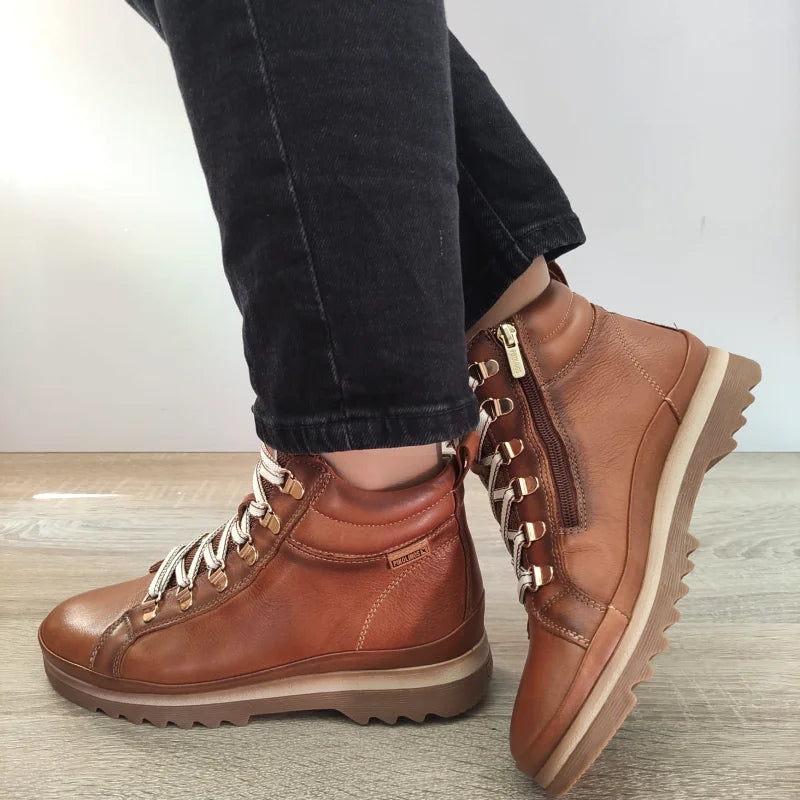 GHETE CASUAL DAMA PIKOLINOS W3W-8564 MARO BRANDY - imagine 2