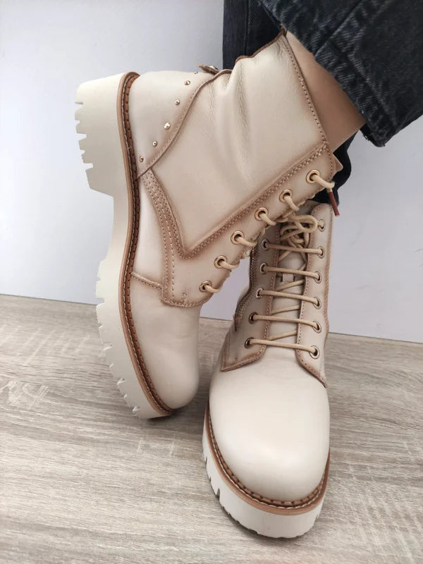 GHETE CASUAL DAMA PIKOLINOS W6S-8619 BEJ MARFIL - imagine 4