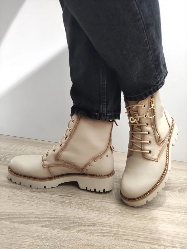 GHETE CASUAL DAMA PIKOLINOS W6S-8619 BEJ MARFIL - imagine 3