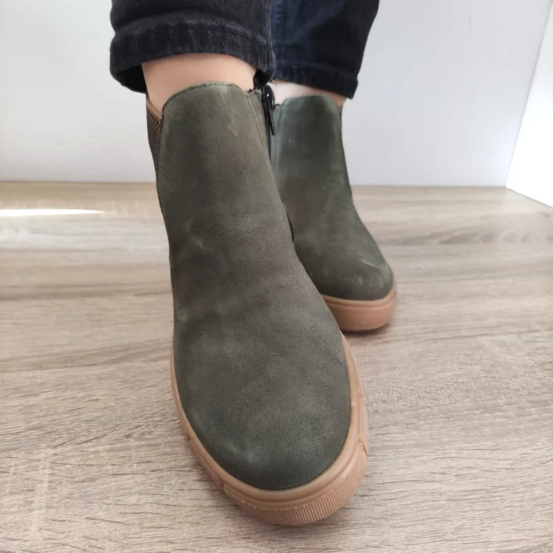 GHETE CASUAL DAMA REMONTE D1T71-54 VERDE NABUCK - imagine 5