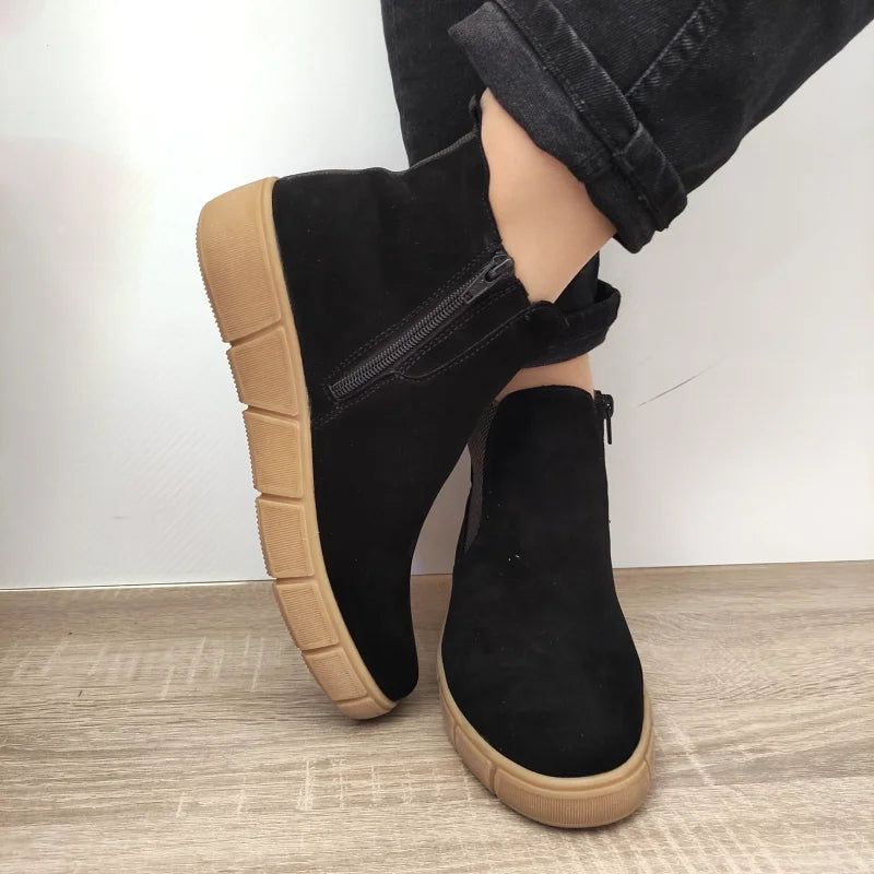 GHETE CASUAL DAMA REMONTE D1 T71-00 NEGRE VELUR - imagine 3