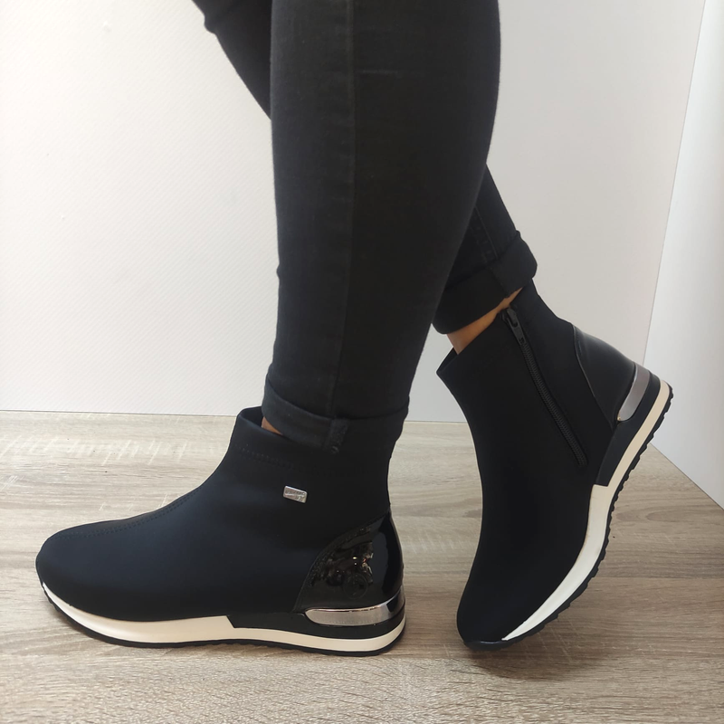 GHETE CASUAL DAMA REMONTE R2571-02 NEGRE - imagine 2