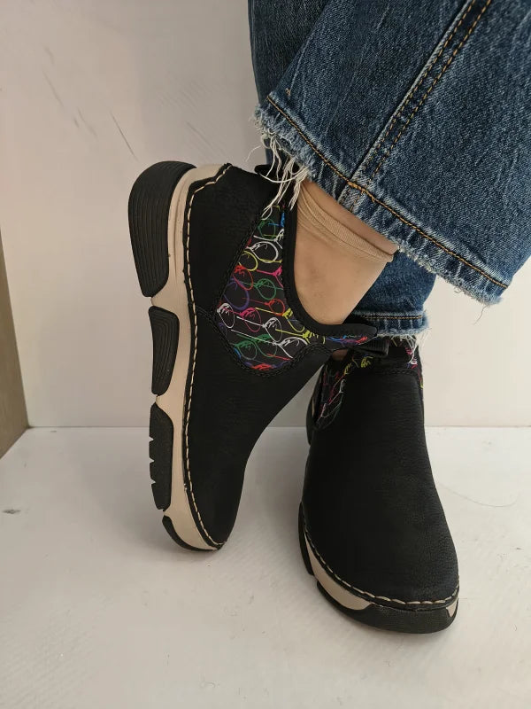 GHETE CASUAL DAMA RIEKER 45957-00 NEGRE + COLOR - imagine 5
