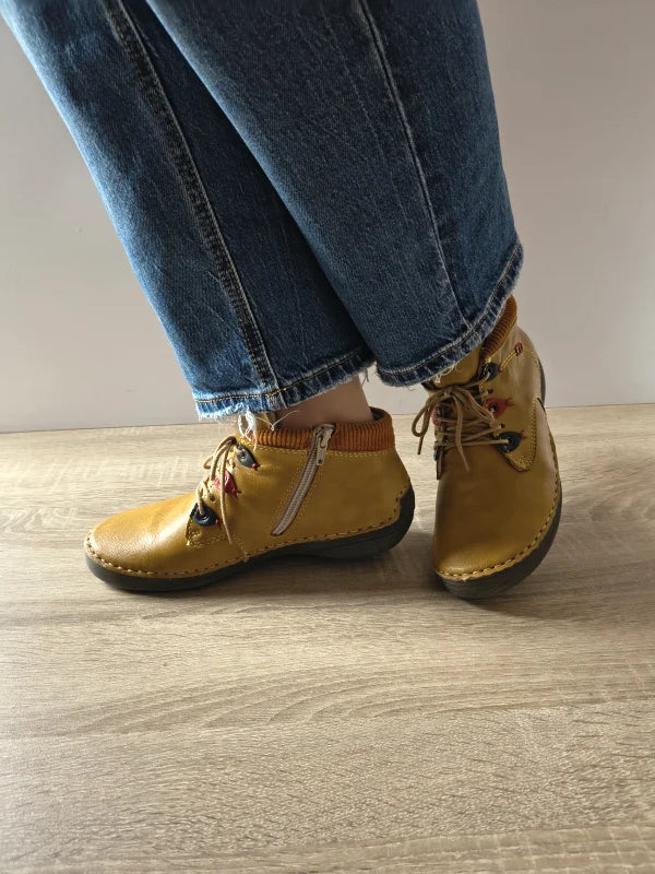 GHETE CASUAL DAMA RIEKER 52544-68 GALBENE - imagine 5