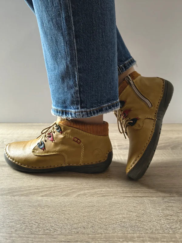 GHETE CASUAL DAMA RIEKER 52544-68 GALBENE