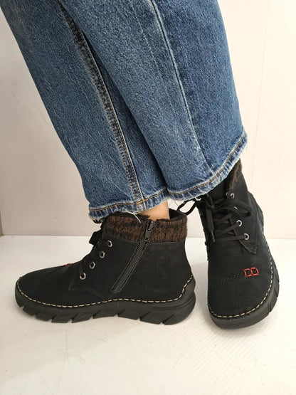 GHETE CASUAL DAMA RIEKER 55031-00 NEGRE