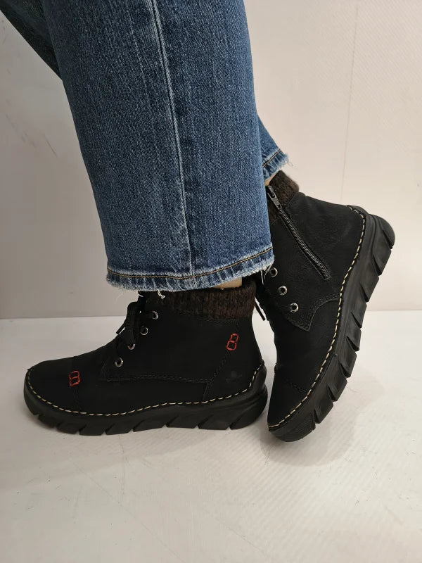 GHETE CASUAL DAMA RIEKER 55031-00 NEGRE - imagine 3