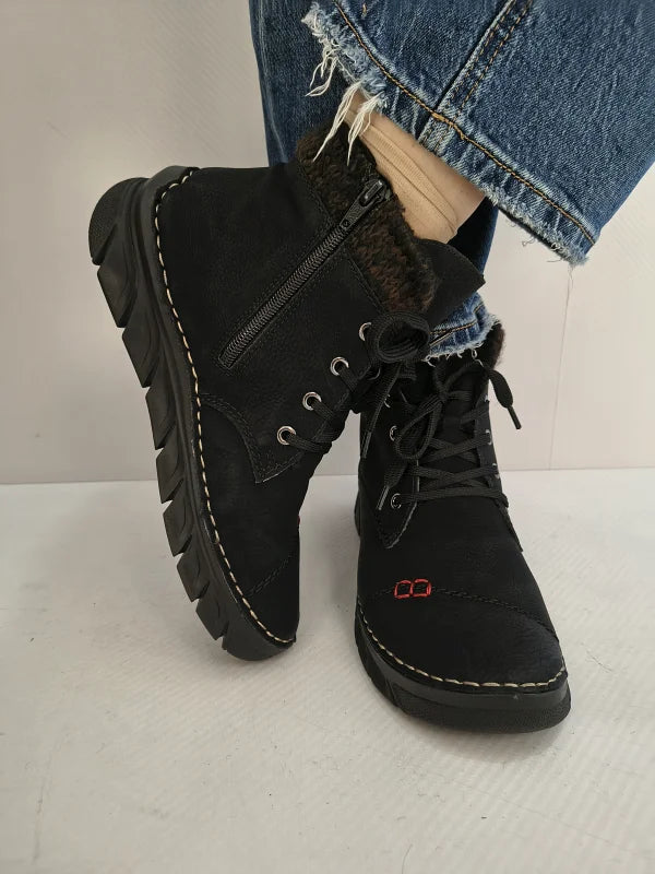 GHETE CASUAL DAMA RIEKER 55031-00 NEGRE - imagine 5