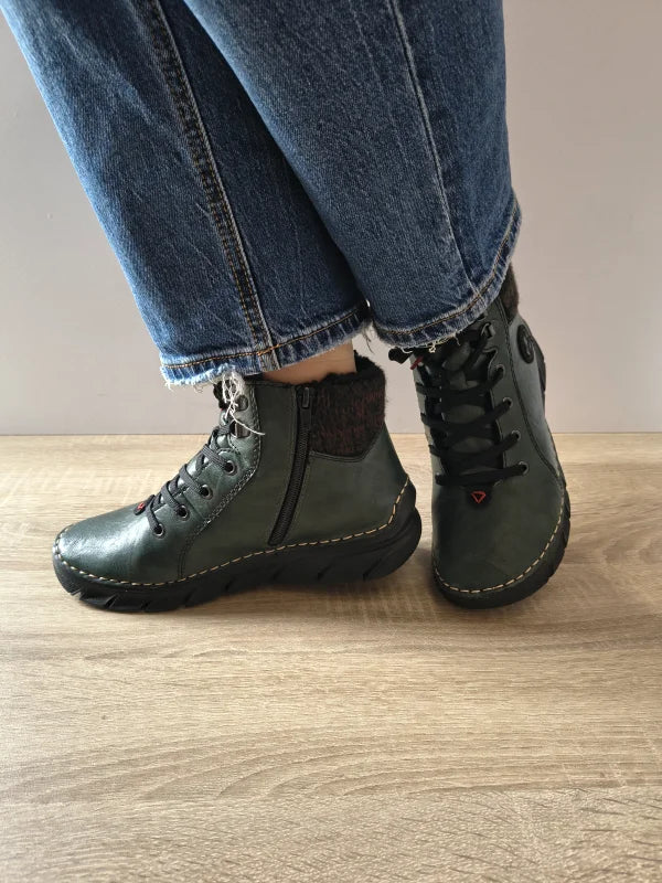 GHETE CASUAL DAMA RIEKER 55040-54 VERZI INCHIS