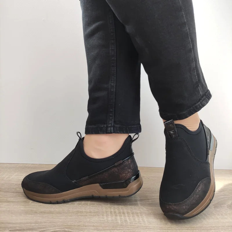 GHETE CASUAL DAMA RIEKER 58954-00 NEGRE - imagine 3