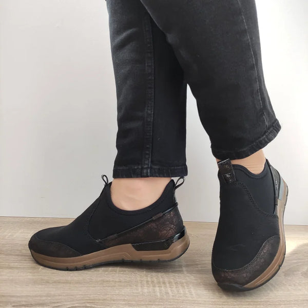 GHETE CASUAL DAMA RIEKER 58954-00 NEGRE - imagine 3