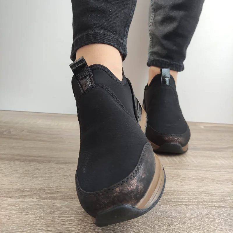 GHETE CASUAL DAMA RIEKER 58954-00 NEGRE - imagine 4