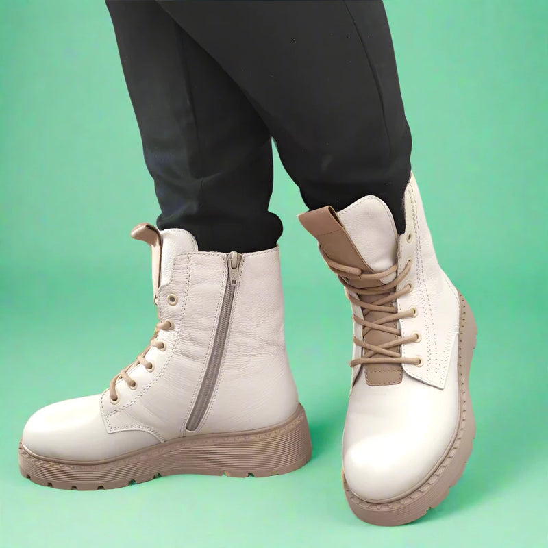 GHETE CASUAL DAMA RIEKER 70404-80 BEJ - imagine 5