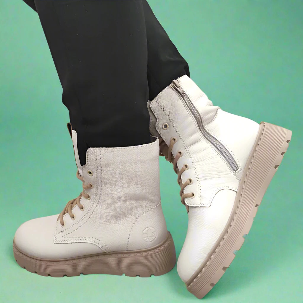 GHETE CASUAL DAMA RIEKER 70404-80 BEJ - imagine 2