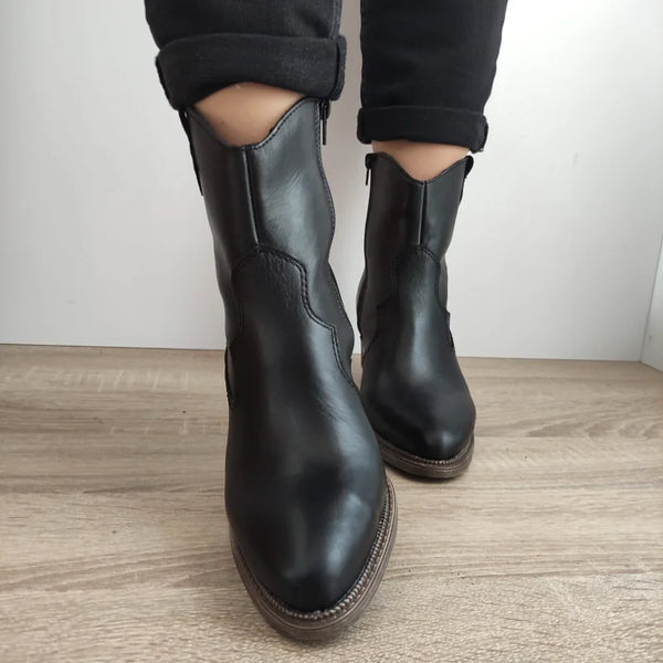 GHETE CASUAL DAMA RIEKER 73150-01 NEGRE - imagine 5