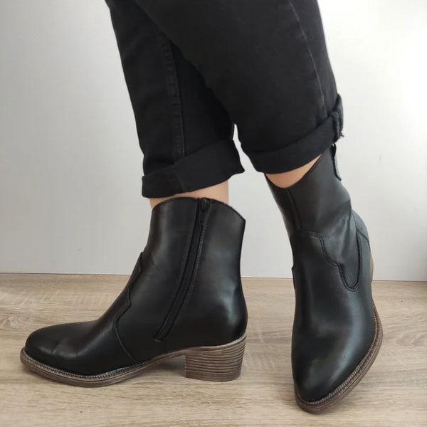 GHETE CASUAL DAMA RIEKER 73150-01 NEGRE - imagine 3
