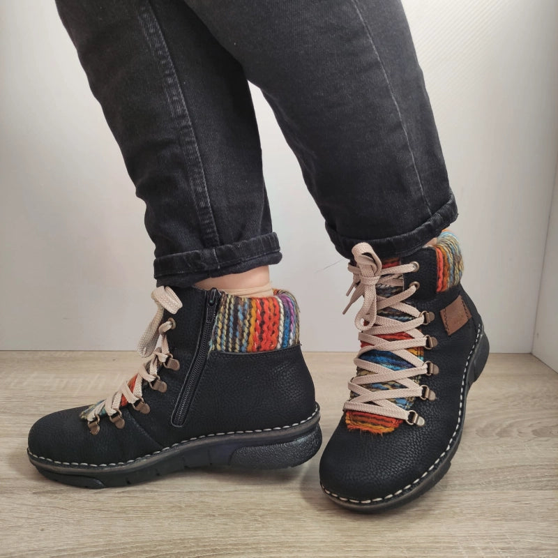GHETE CASUAL DAMA RIEKER 73343-00 NEGRE - imagine 2