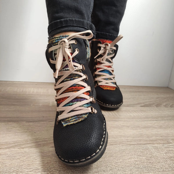 GHETE CASUAL DAMA RIEKER 73343-00 NEGRE - imagine 3