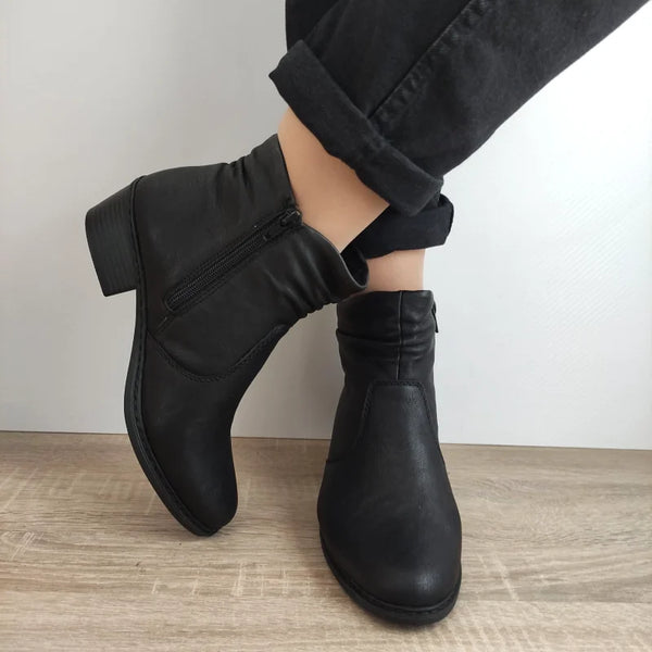 GHETE CASUAL DAMA RIEKER 75556-00 NEGRE - imagine 4