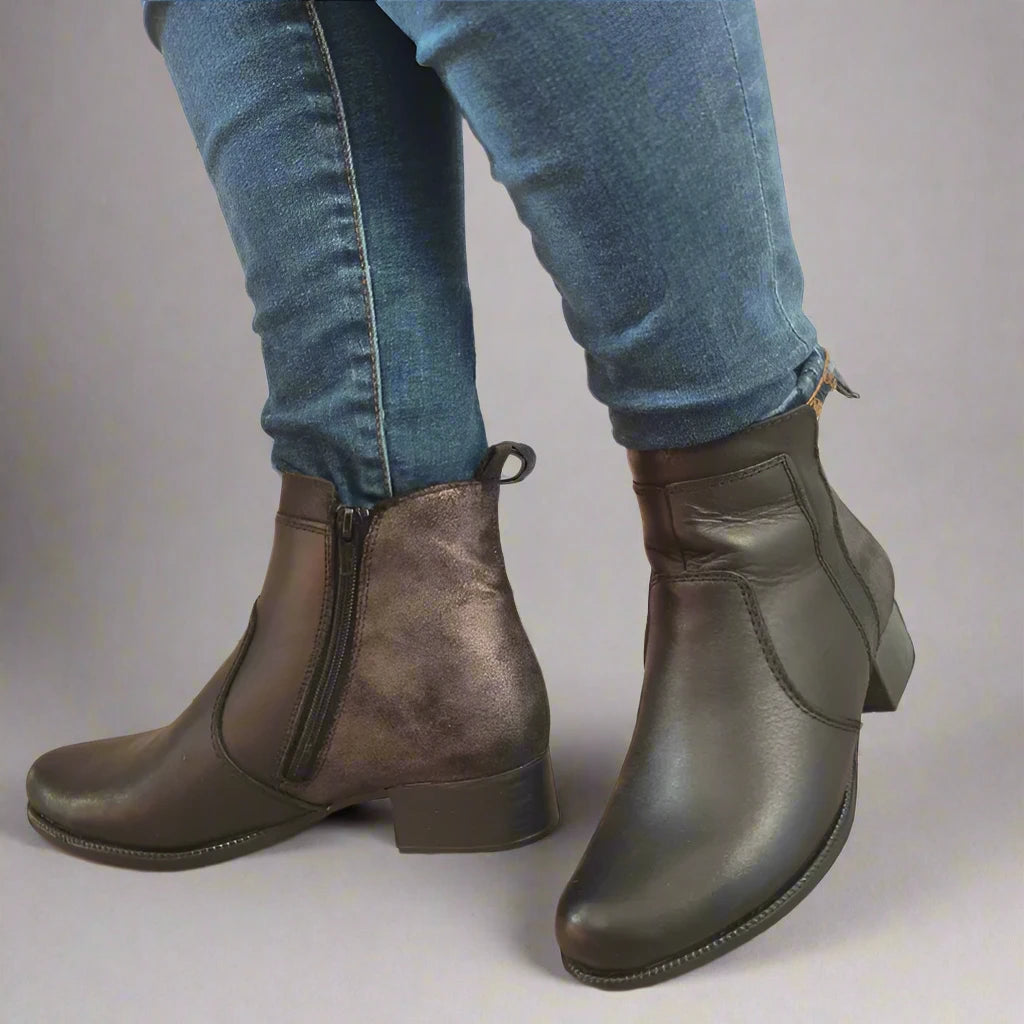 GHETE CASUAL DAMA RIEKER 78658-00 NEGRE - imagine 3