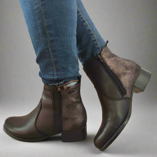GHETE CASUAL DAMA RIEKER 78658-00 NEGRE - imagine 2