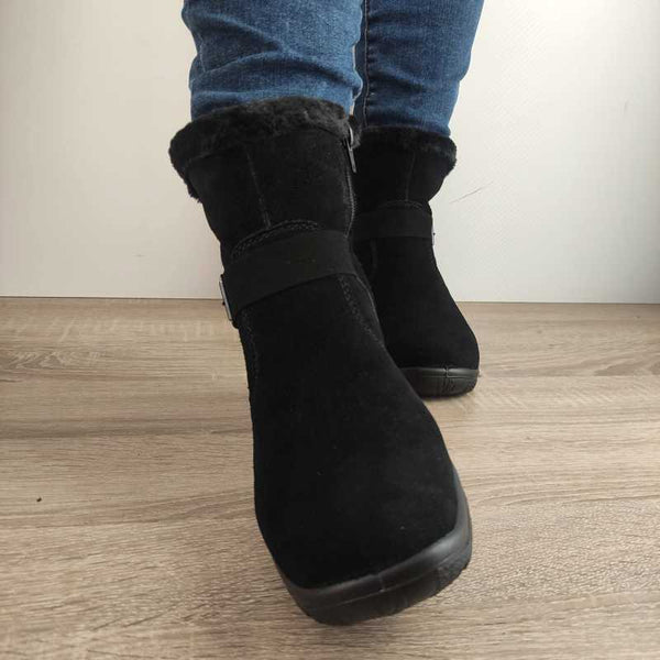 GHETE CASUAL DAMA RIEKER L7179-00 NEGRE VELUR - imagine 5