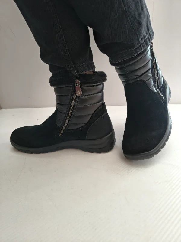 GHETE CASUAL DAMA RIEKER L7187-00 NEGRE - imagine 5