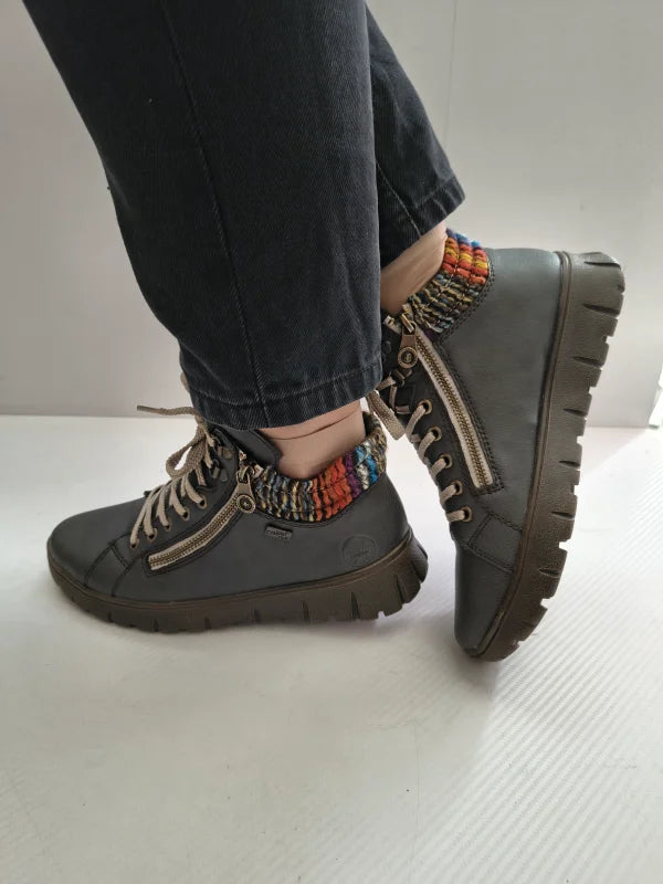 GHETE CASUAL DAMA RIEKER N1305-45 GRI - imagine 2