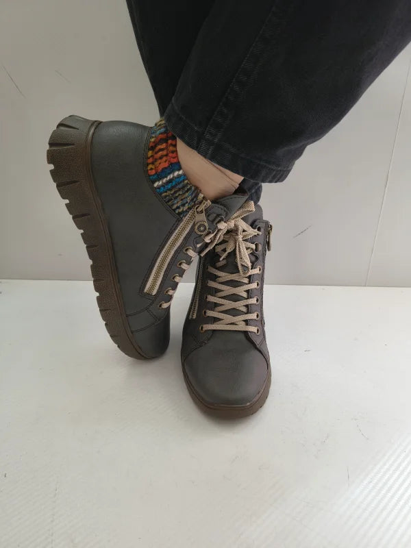 GHETE CASUAL DAMA RIEKER N1305-45 GRI - imagine 4