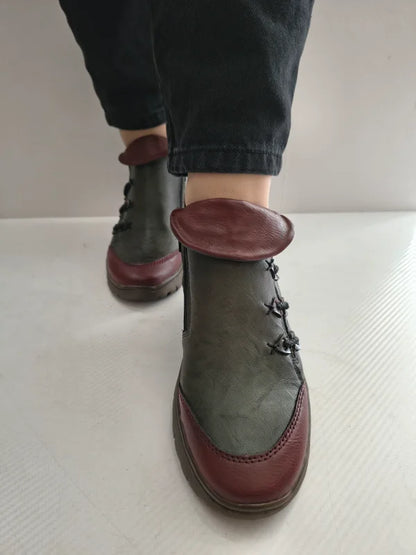 GHETE CASUAL DAMA RIEKER N1353-52 VERDE + BORDO