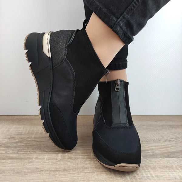 GHETE CASUAL DAMA RIEKER N6361-00 NEGRE - imagine 3