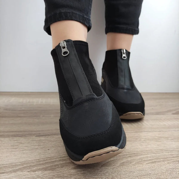 GHETE CASUAL DAMA RIEKER N6361-00 NEGRE - imagine 4