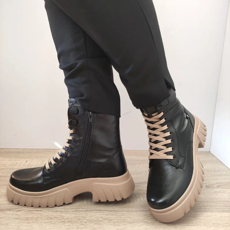 GHETE CASUAL DAMA RIEKER W1870-00 NEGRE - imagine 2