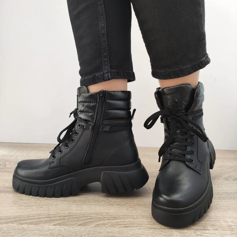 GHETE CASUAL DAMA RIEKER W1873-00 NEGRE - imagine 3